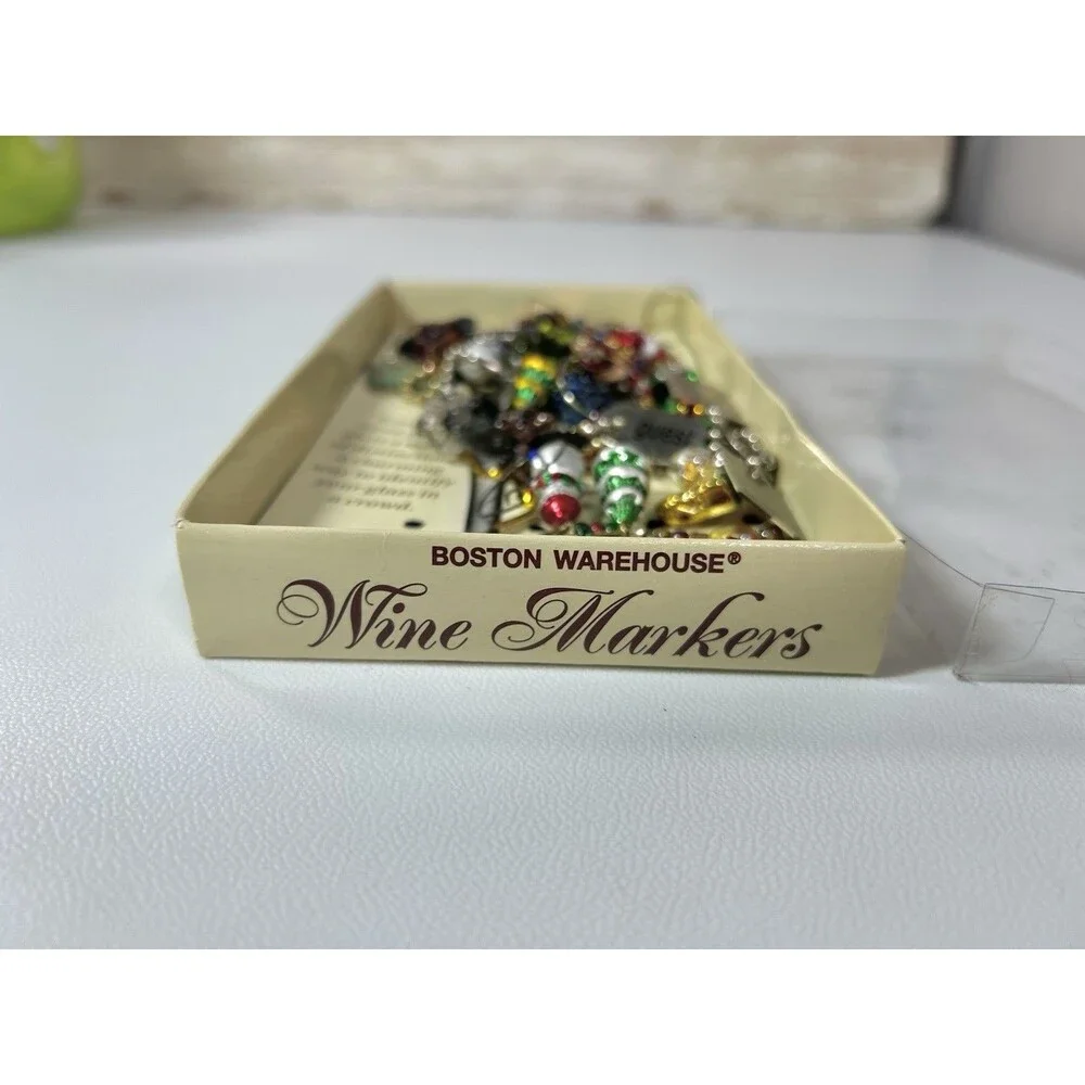 Vintage Lot OF 30+ Wine Glass Charms Markers Goblets Hollywood Christmas Grapes